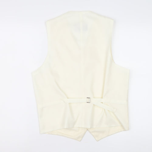 Heirloom Men's Ivory Check Waistcoat, Size 38