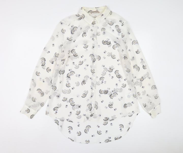 Limited Edition Women's Ivory Floral Button-Up Shirt