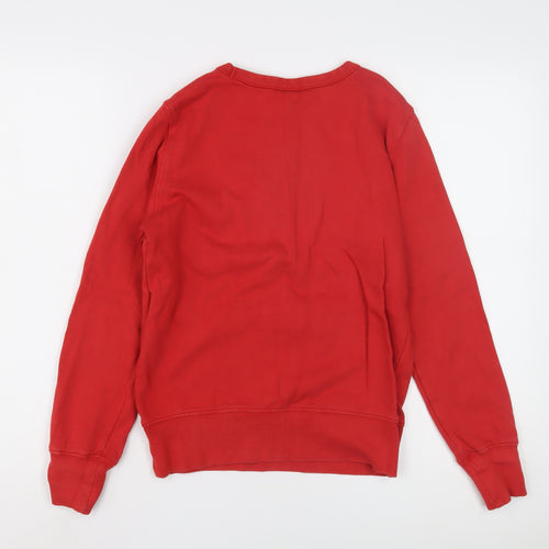 Replay Boys Red Pullover Sweatshirt, Crew Neck, Size 12 Years