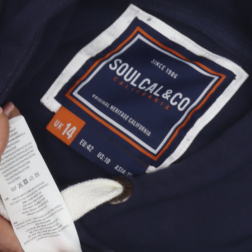 SoulCal & Co Women's Blue Pullover Hoodie Size 14