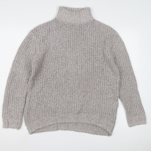 Warehouse Women's Grey Wool Blend Pullover Jumper Size 8
