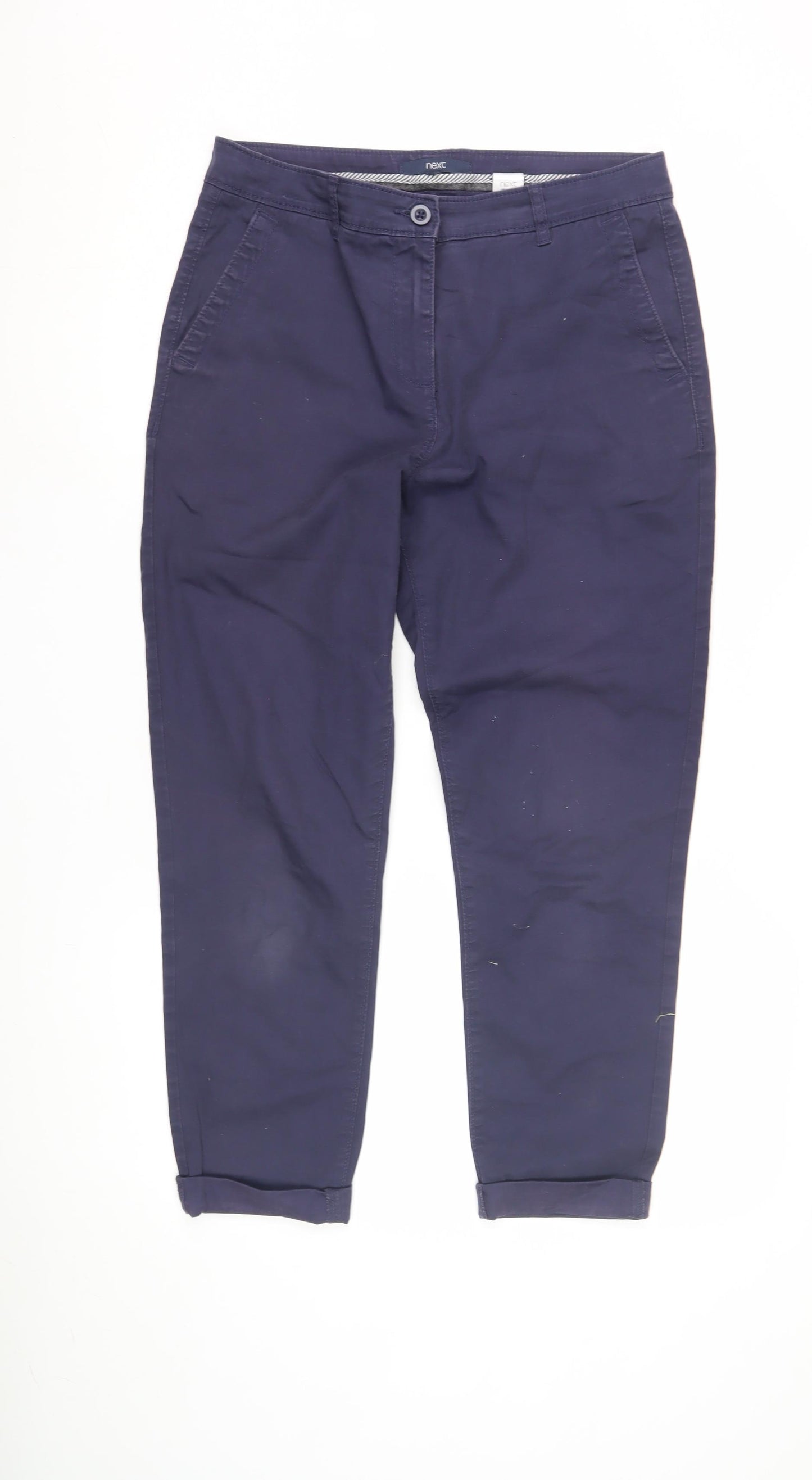 Next Women's Blue Cropped Trousers Size 11R Casual Work