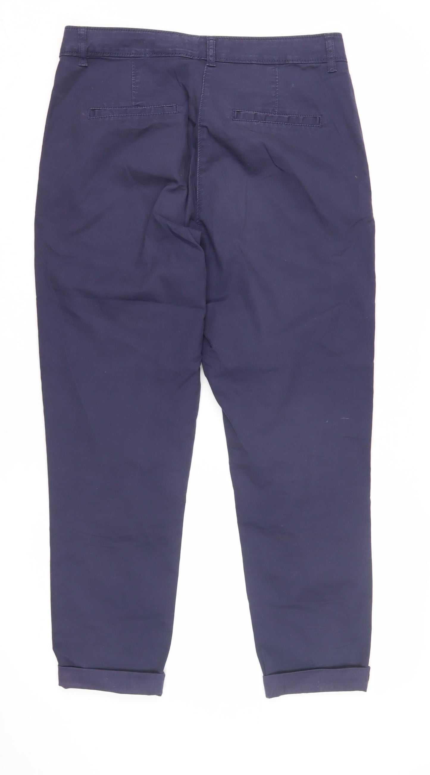 Next Women's Blue Cropped Trousers Size 11R Casual Work