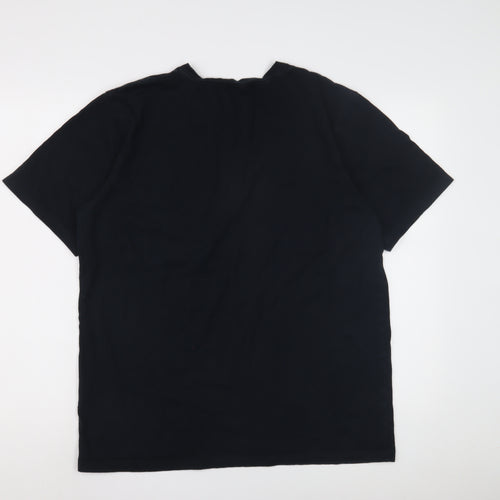 Pierre Cardin Men's Black L T-Shirt, Crew Neck
