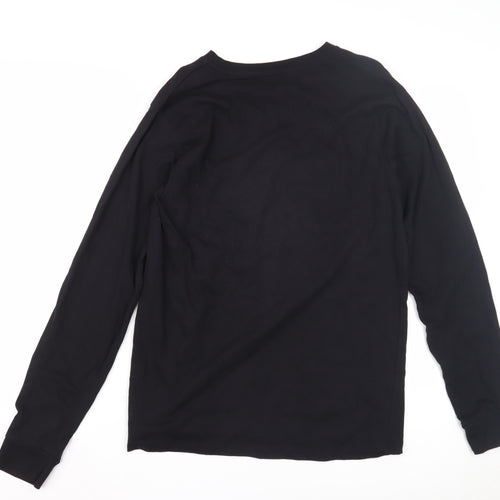 Next Girls Black Graphic Long Sleeve T-Shirt, 16 Years