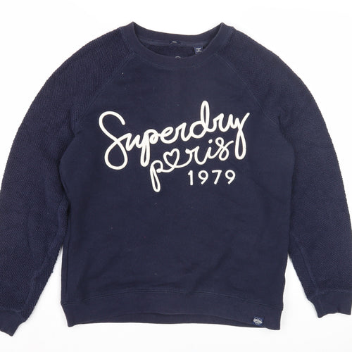 Superdry Women's Blue Pullover Sweatshirt S
