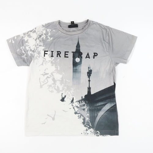 Firetrap Boys Grey Graphic Short Sleeve T-Shirt 11-12 Years