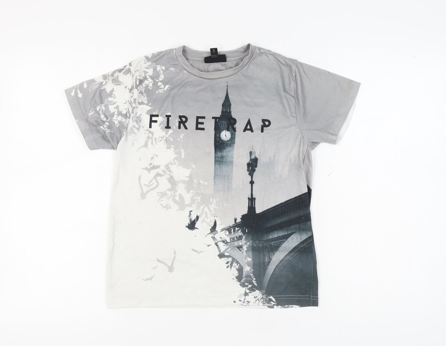 Firetrap Boys Grey Graphic Short Sleeve T-Shirt 11-12 Years