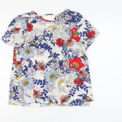 Dorothy Perkins Women's Multicoloured Floral T-Shirt Size 4