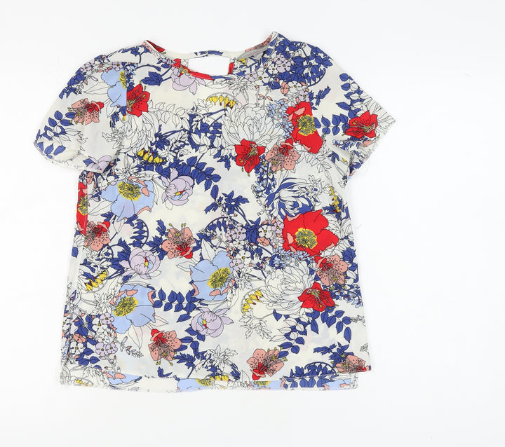 Dorothy Perkins Women's Multicoloured Floral T-Shirt Size 4