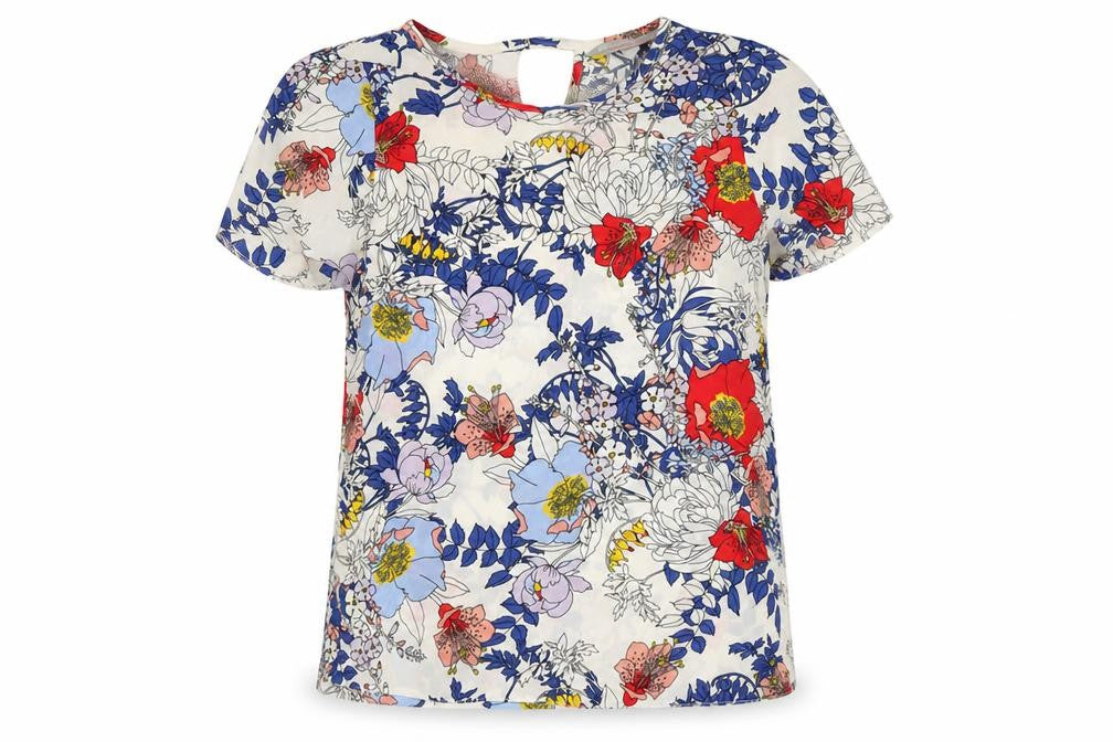 Dorothy Perkins Women's Multicoloured Floral T-Shirt Size 4
