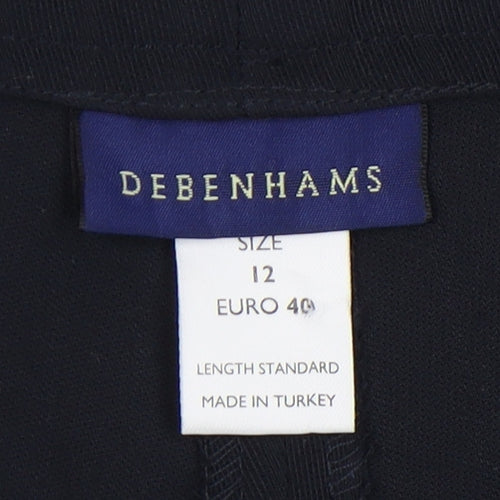 Debenhams Women's Black Straight Trousers, Size 12