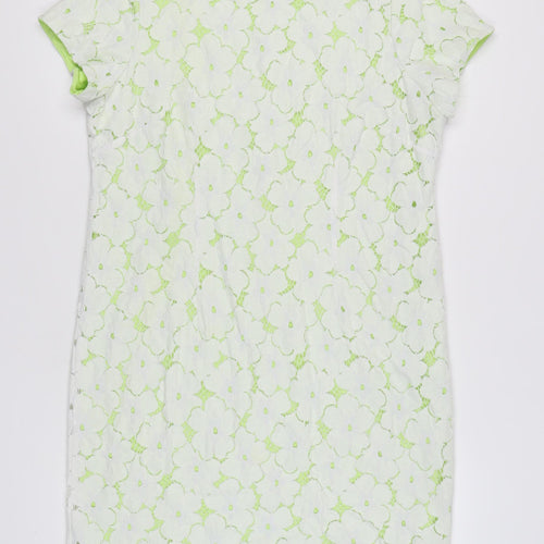 Suzannegrae Women's Green Floral Lace Dress Size 16