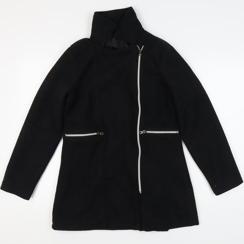 La Redoute Women's Black Motorcycle Coat Size 12