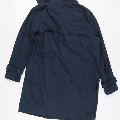 MNG Women's Blue Long Coat Size M Belted