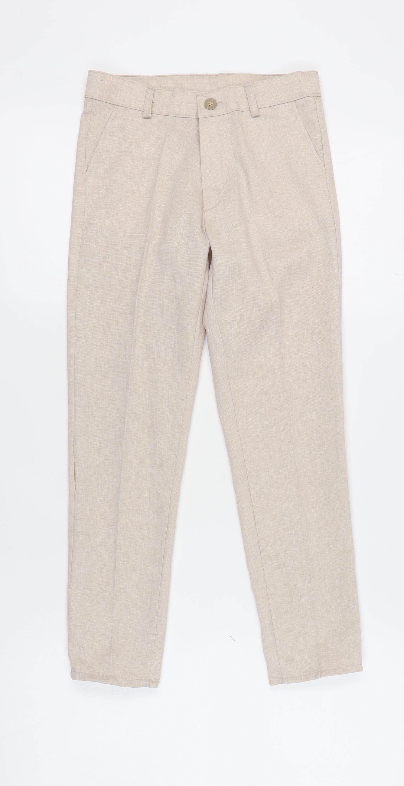 Terry Boys Beige Dress Pants Size 6 Years Formal