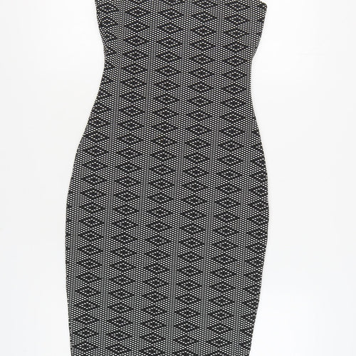 River Island Women's Black Halter Bodycon Dress - Size 8