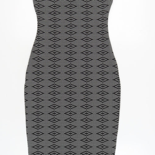 River Island Women's Black Halter Bodycon Dress - Size 8