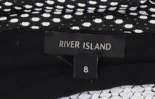 River Island Women's Black Halter Bodycon Dress - Size 8