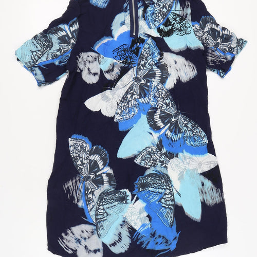 Warehouse Women's Blue Floral Half Sleeve Dress