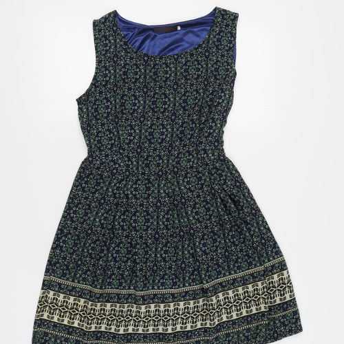 Tenki Women's Blue A-Line Dress, Size 12, Casual Style