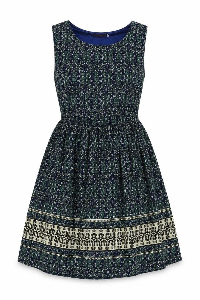 Tenki Women's Blue A-Line Dress, Size 12, Casual Style