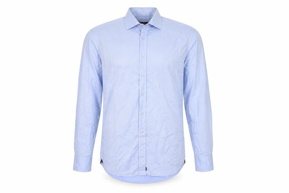 David Saddler Men's Blue XL Dress Shirt Classic