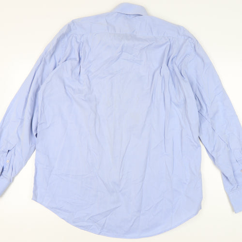 David Saddler Men's Blue XL Dress Shirt Classic