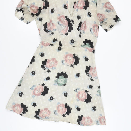 Topshop Women's Multicoloured A-Line Dress Size 8