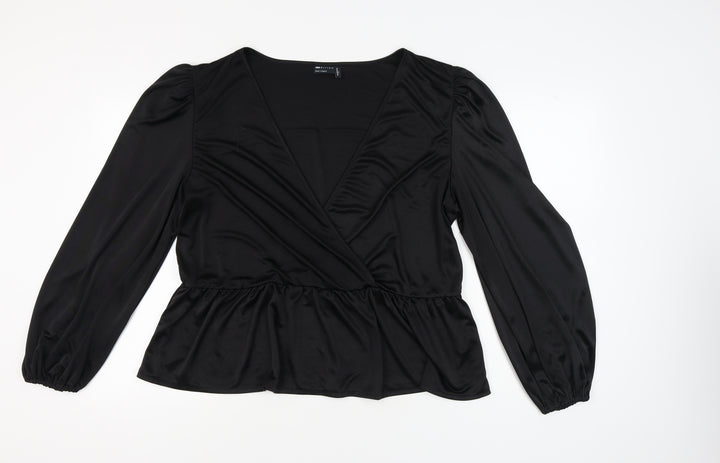 ASOS DESIGN Women's Black Plus Wrap Blouse Size 22