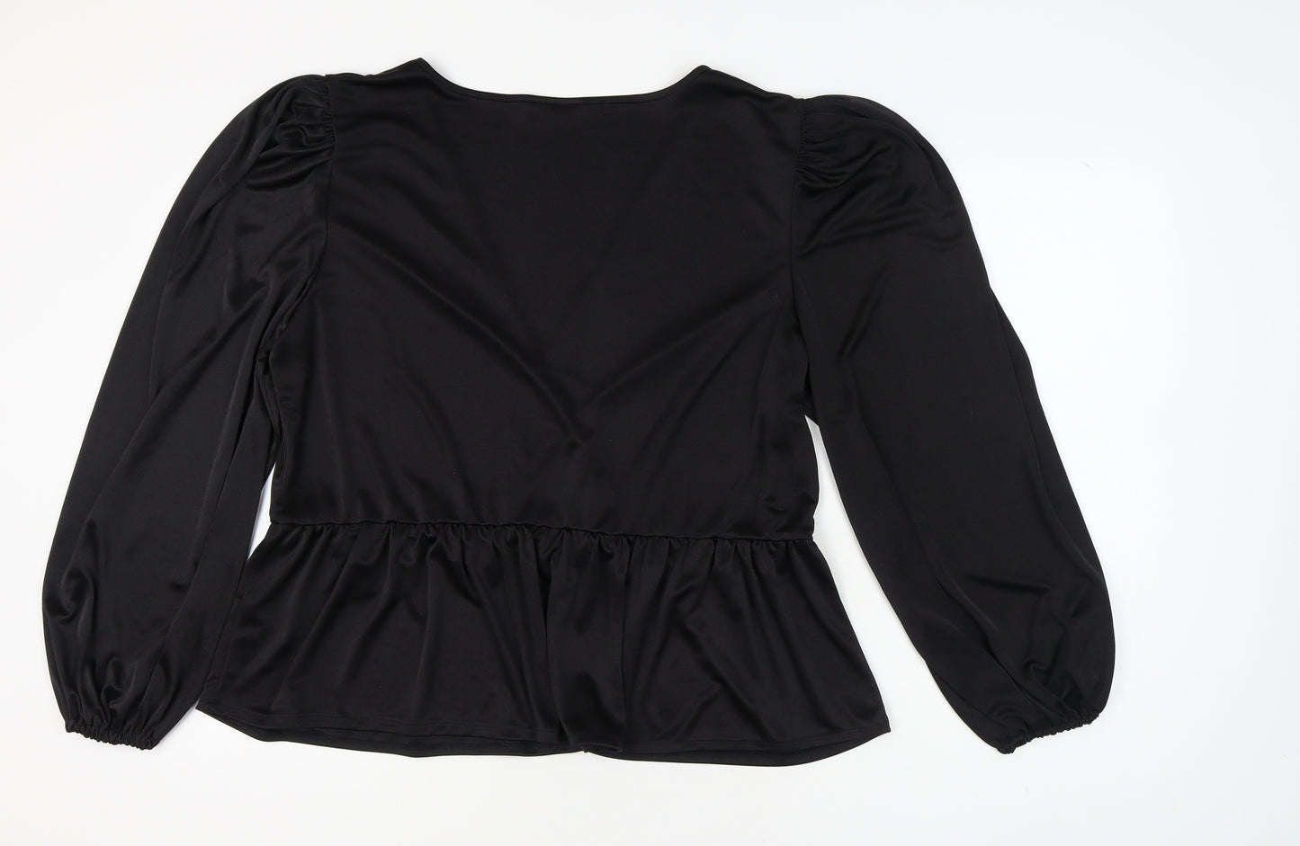 ASOS DESIGN Women's Black Plus Wrap Blouse Size 22