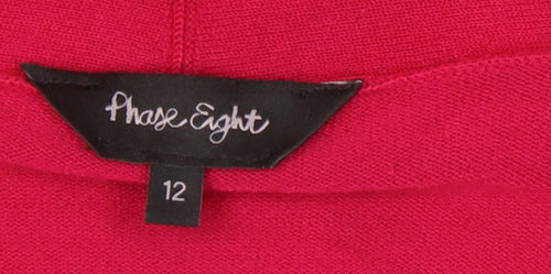 Phase Eight Women's Red V-Neck Cardigan Size 12