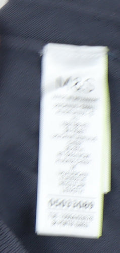 Marks and Spencer Men's Blue Long Sleeve Polo S