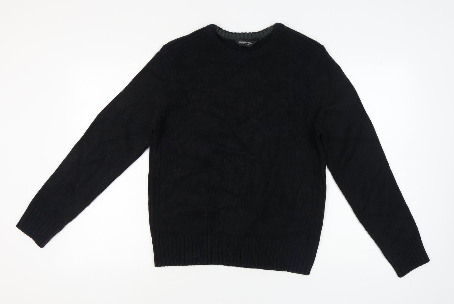 Charles Norton Men's Black L Pullover Jumper, Crew Neck