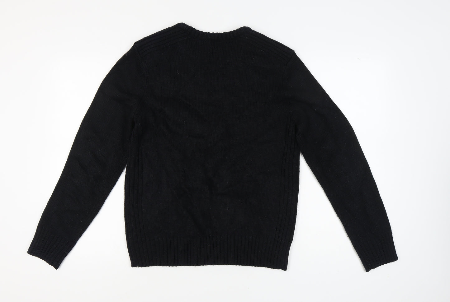 Charles Norton Men's Black L Pullover Jumper, Crew Neck