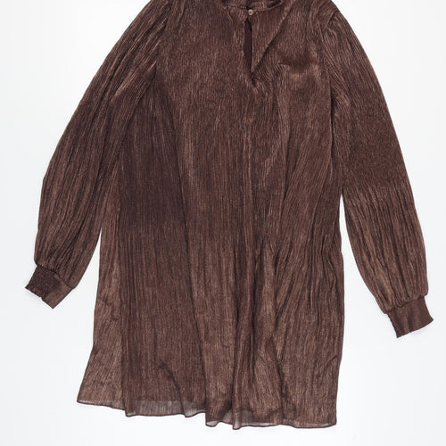 Phase Eight Women's Brown Long Sleeve Dress Size 10