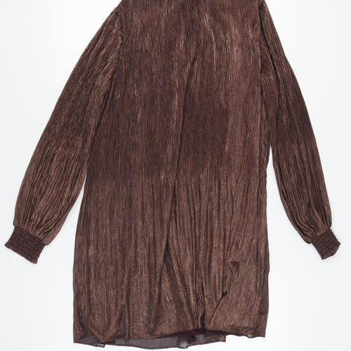 Phase Eight Women's Brown Long Sleeve Dress Size 10