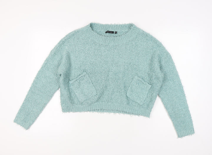 Brave Soul Women's Blue Chunky Knit Jumper Size 14