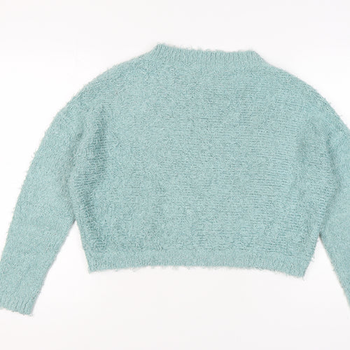 Brave Soul Women's Blue Chunky Knit Jumper Size 14