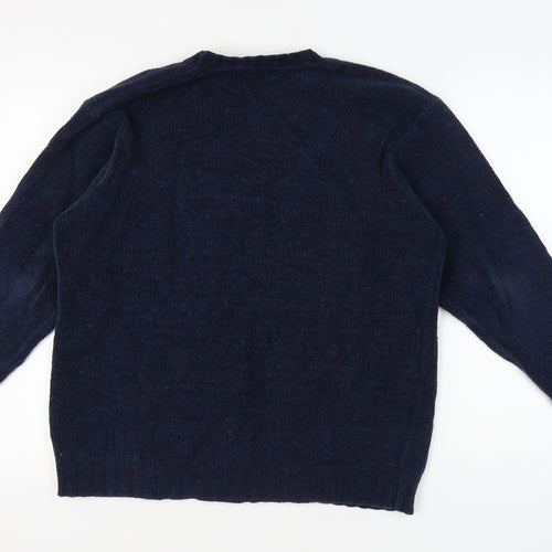 Marks and Spencer Men’s Blue V-Neck Pullover L