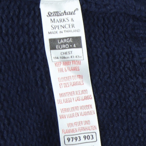 Marks and Spencer Men’s Blue V-Neck Pullover L