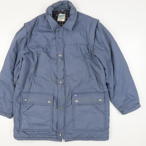 Arco Men's Blue Puffer Jacket L - Casual Winter Essential