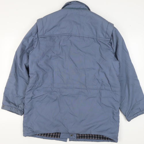 Arco Men's Blue Puffer Jacket L - Casual Winter Essential