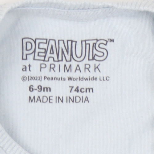 Primark Peanuts Blue T-Shirt 6-9 Months Unisex Toddlers