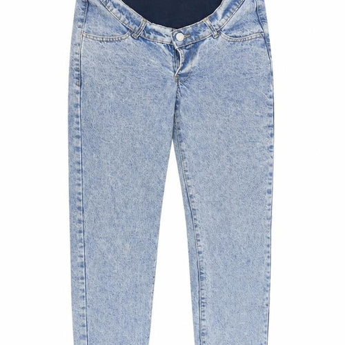 Boohoo Women's Blue Skinny Maternity Jeans Size 10
