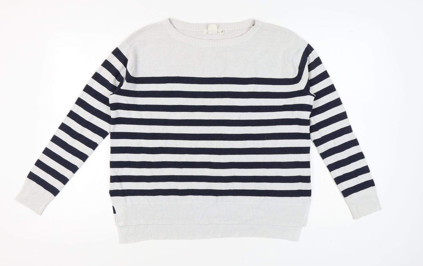 H&M Women's Multicoloured Striped Pullover Jumper, Size S