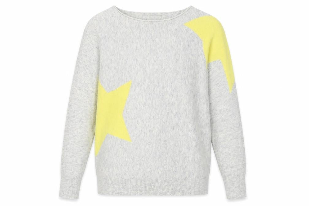 Front view of Monsoon Women's Grey jumper, size M