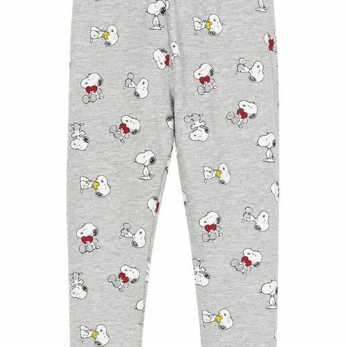 H&M Girls Grey Snoopy Ankle Leggings 4 Years Cotton Blend