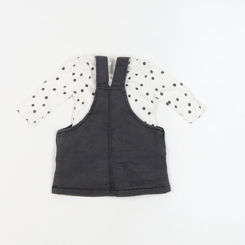 George Baby Black Dalmatians Pinafore Dress Newborn