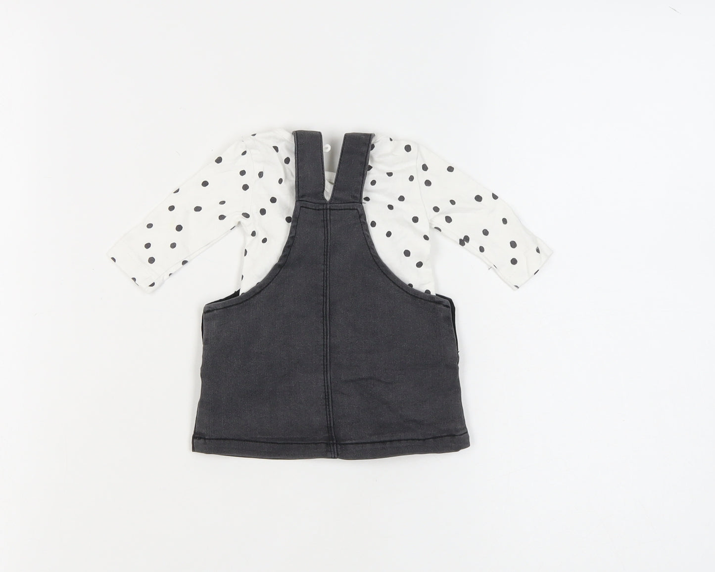 George Baby Black Dalmatians Pinafore Dress Newborn